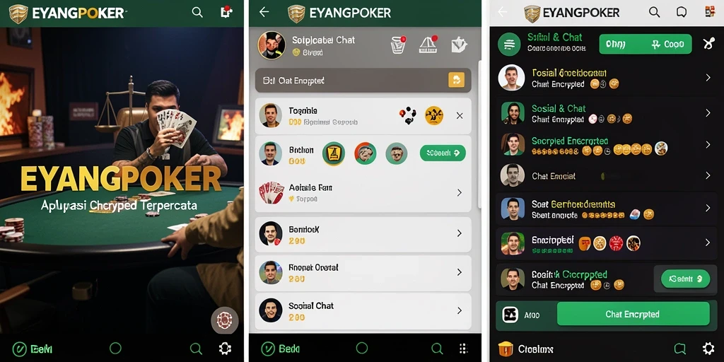 Antarmuka EYANGPOKER yang mengutamakan keamanan dan privasi chat.