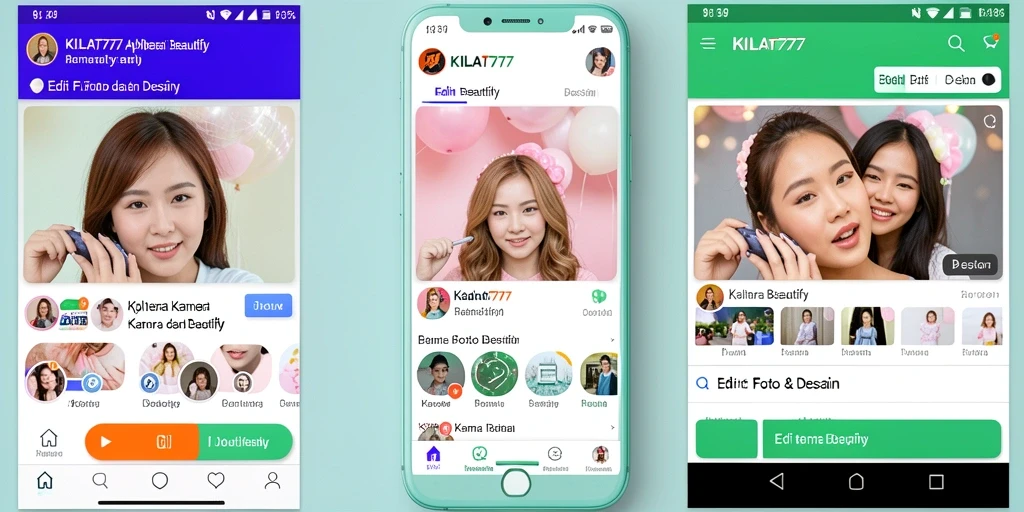 Tampilan antarmuka aplikasi KILAT777 yang menarik dan fungsional.