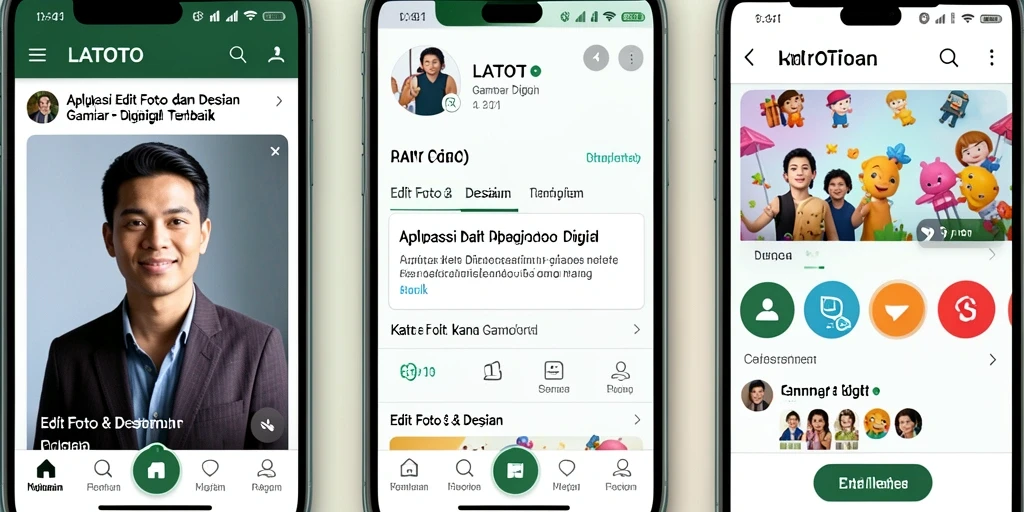 Antarmuka LATOTO yang menarik untuk pengeditan gambar digital.