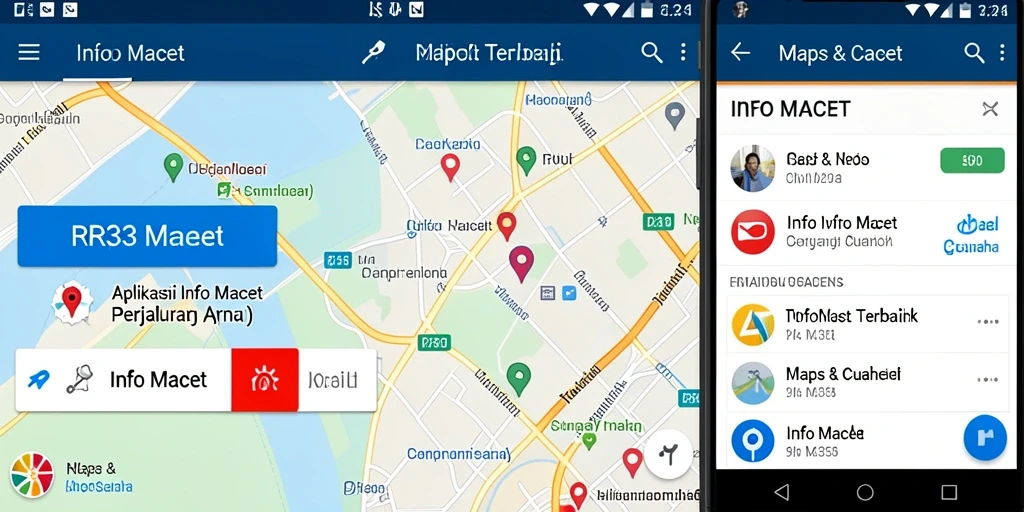 Tampilan antarmuka RR33 dengan peta lalu lintas dan informasi kemacetan.